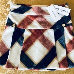 *NWT* Janie & Jack Wool Plaid Pleated Skirt, Size 4